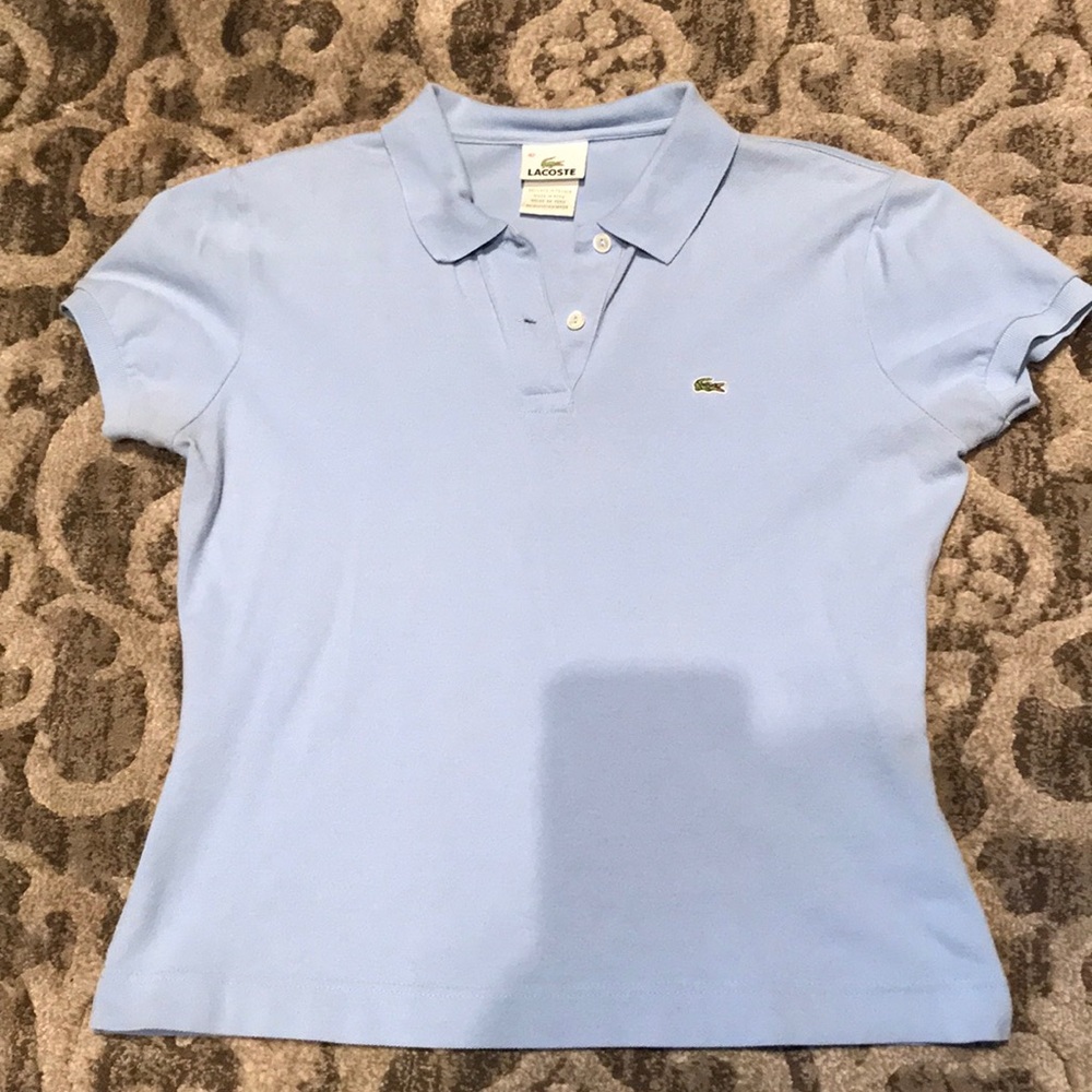 Lacoste Light Blue Women's Short Sleeve Polo
